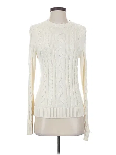 Pre-owned Eddie Bauer Pullover Sweater In White