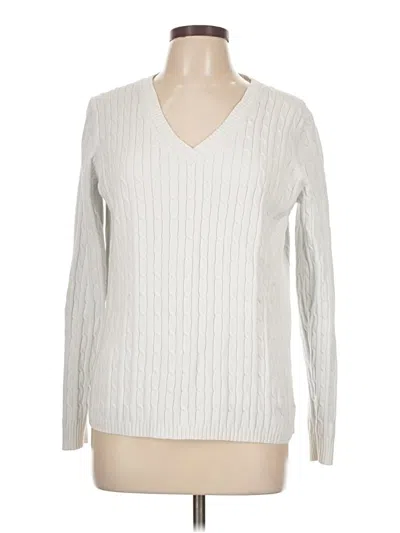 Pre-owned Eddie Bauer Pullover Sweater In White