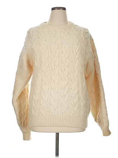 Pre-owned Eddie Bauer Pullover Sweater In White