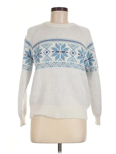 Pre-owned Eddie Bauer Pullover Sweater In White