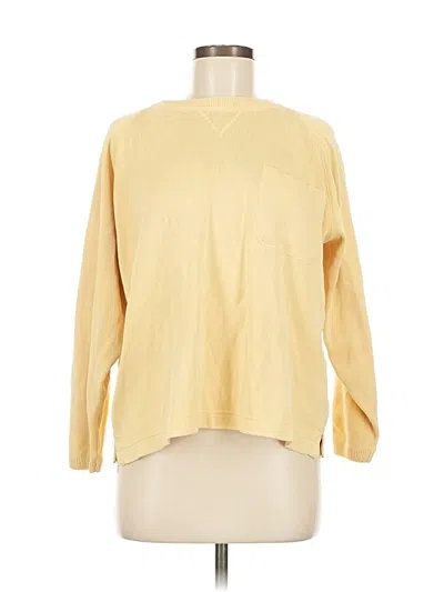 Pre-owned Eddie Bauer Pullover Sweater In Yellow