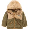 Eddie Bauer Babies'  Quest Plush Faux Fur Hooded Jacket In Multi