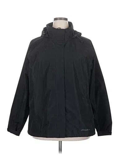 Pre-owned Eddie Bauer Raincoat In Black