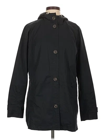 Pre-owned Eddie Bauer Raincoat In Black