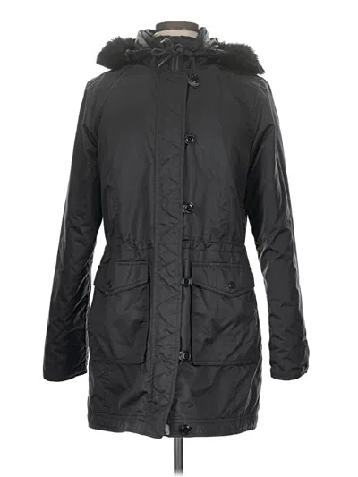 Pre-owned Eddie Bauer Raincoat In Black