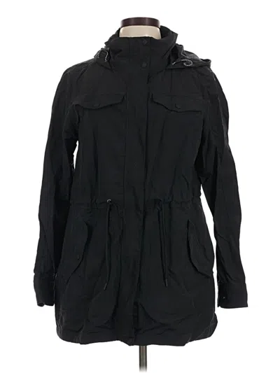 Pre-owned Eddie Bauer Raincoat In Black