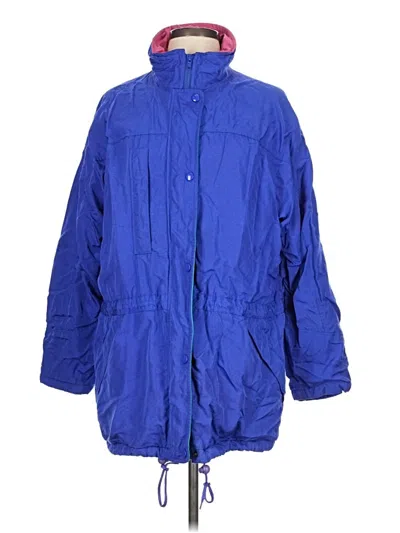 Pre-owned Eddie Bauer Raincoat In Blue