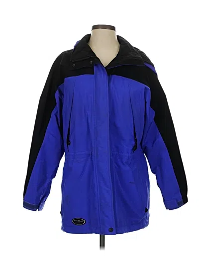 Pre-owned Eddie Bauer Raincoat In Blue