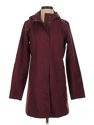 Pre-owned Eddie Bauer Raincoat In Burgundy