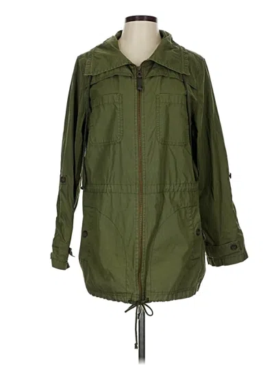 Pre-owned Eddie Bauer Raincoat In Green