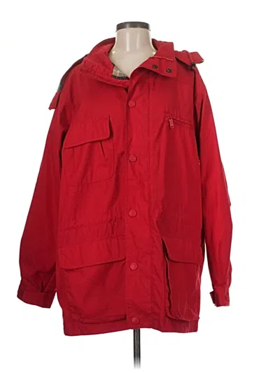 Pre-owned Eddie Bauer Raincoat In Red