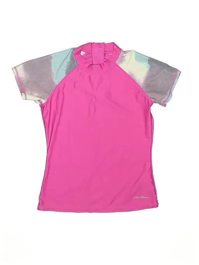 Pre-owned Eddie Bauer Kids' Rash Guard In Pink