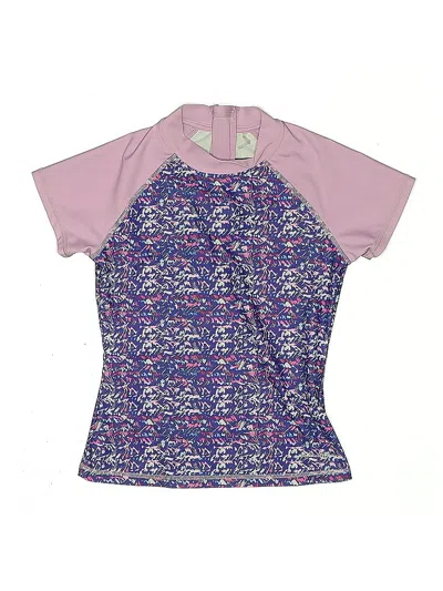 Pre-owned Eddie Bauer Kids' Rash Guard In Purple