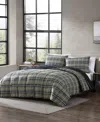 Eddie Bauer Rugged Plaid Microsuede Reversible Comforter Set, Twin