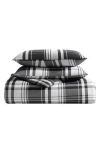 Eddie Bauer Saddle Mountain Plaid Comforter Set In Black