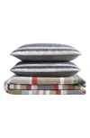 Eddie Bauer Salmon Ladder Cotton Quilt 3-piece Set In Blue/ Green Multi