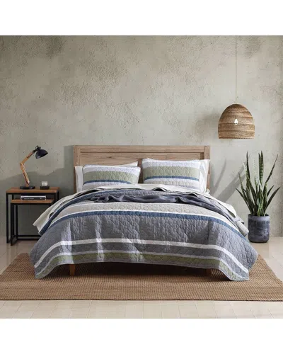 Eddie Bauer Salmon Ladder Reversible Quilt Set In Saddle