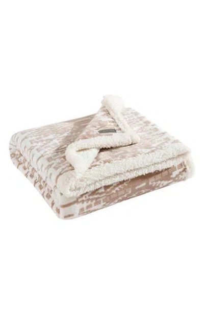Eddie Bauer San Juan Faux Shearling Throw Blanket In Neutral