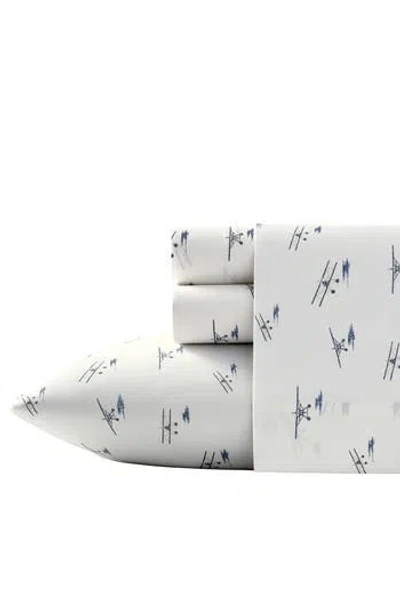 EDDIE BAUER EDDIE BAUER SEA PLANES 200 THREAD COUNT 100% COTTON PERCALE SHEET SET