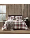 Eddie Bauer Serendipity Plaid Cotton Flannel Comforter Set In Brown