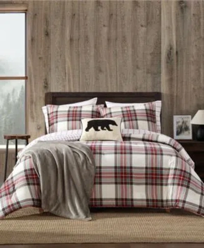 Eddie Bauer Serenity Plaid Printed Flannel Comforter Set In Multi