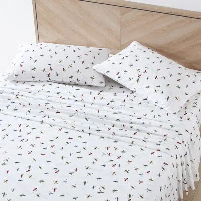 Eddie Bauer Shasta Lake Cotton Percale Standard Sheet Set In Kayaks