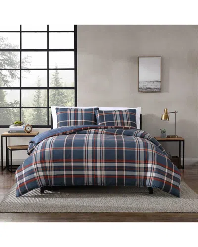 Eddie Bauer Shasta Lake Microsuede Duvet Cover Set In Multi