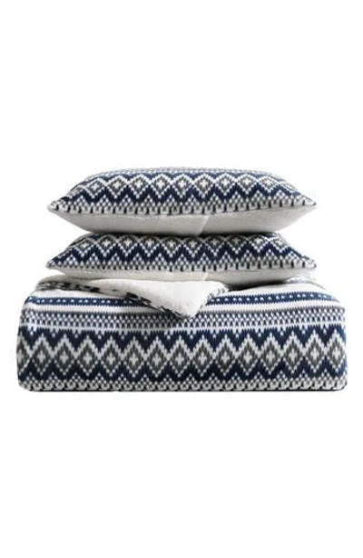 Eddie Bauer Shelton Fair Isle Comforter Set In Navy
