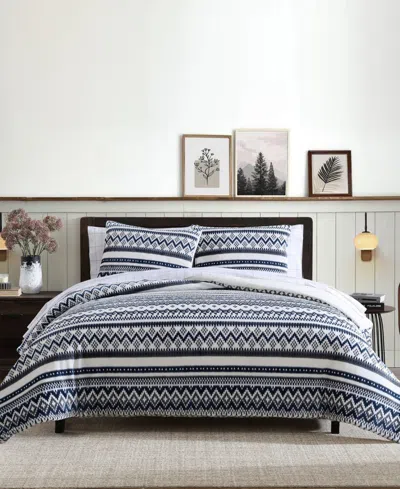 EDDIE BAUER SHELTON FAIR ISLE PLUSH 3-PC. COMFORTER SET, FULL/QUEEN