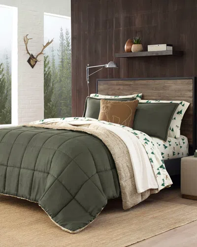 EDDIE BAUER EDDIE BAUER SHERWOOD GREEN MICRO SUEDE COMFORTER SET