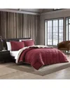 Eddie Bauer Sherwood Micro Suede Comforter Bedding Set In Red