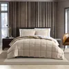 Eddie Bauer Sherwood Reversible Faux Shearling King Comforter Set In Light Pastel Brown