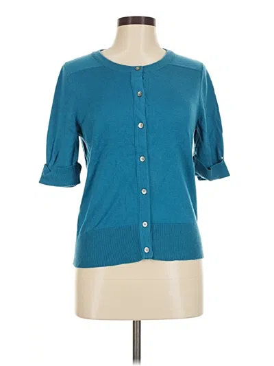 Pre-owned Eddie Bauer Short Sleeve Blouse In Blue