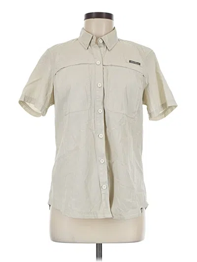 Pre-owned Eddie Bauer Short Sleeve Blouse In Ivory