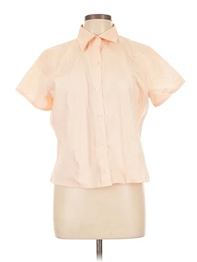 Pre-owned Eddie Bauer Short Sleeve Blouse In Orange