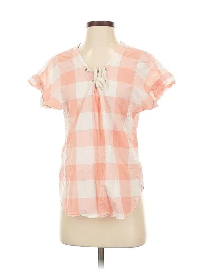 Pre-owned Eddie Bauer Short Sleeve Blouse In Pink