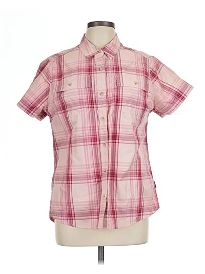 Pre-owned Eddie Bauer Short Sleeve Blouse In Pink