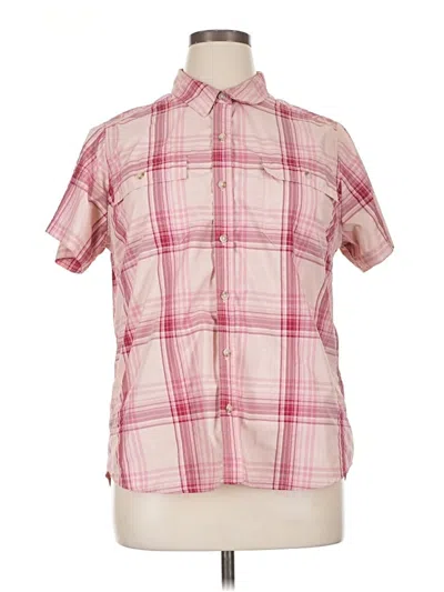 Pre-owned Eddie Bauer Short Sleeve Blouse In Pink