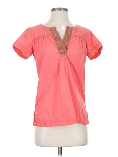 Pre-owned Eddie Bauer Short Sleeve Blouse In Pink