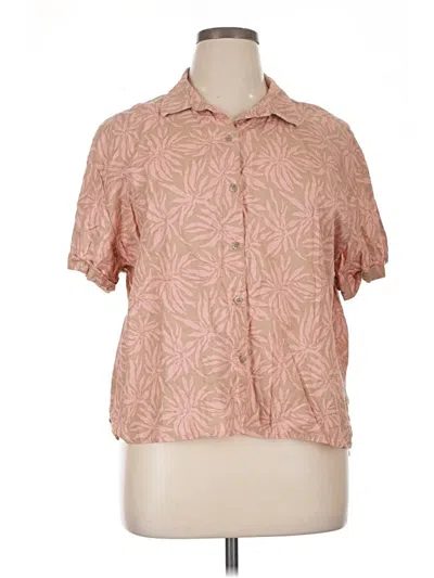Pre-owned Eddie Bauer Short Sleeve Blouse In Pink