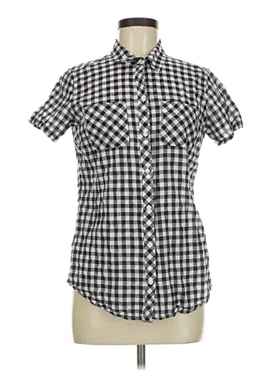 Pre-owned Eddie Bauer Short Sleeve Button Down Shirt In Black