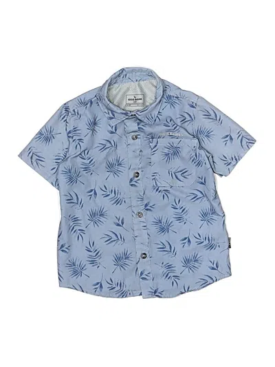 Pre-owned Eddie Bauer Kids' Short Sleeve Button Down Shirt In Blue