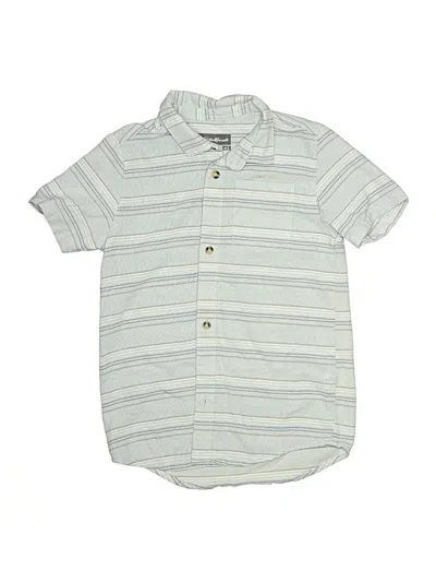 Pre-owned Eddie Bauer Kids' Short Sleeve Button Down Shirt In Blue