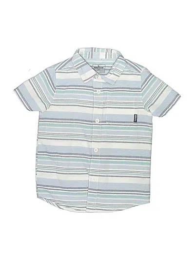 Pre-owned Eddie Bauer Kids' Short Sleeve Button Down Shirt In Blue