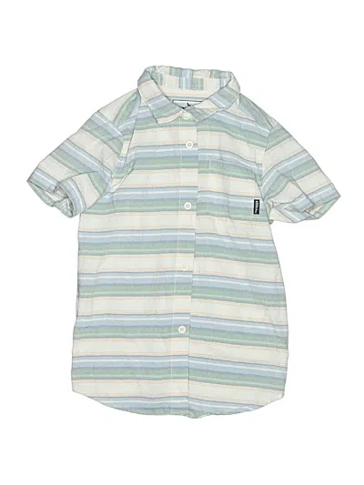 Pre-owned Eddie Bauer Kids' Short Sleeve Button Down Shirt In Blue