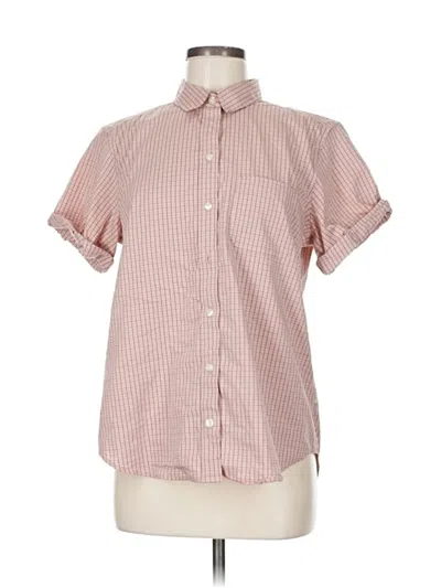 Pre-owned Eddie Bauer Short Sleeve Button Down Shirt In Pink