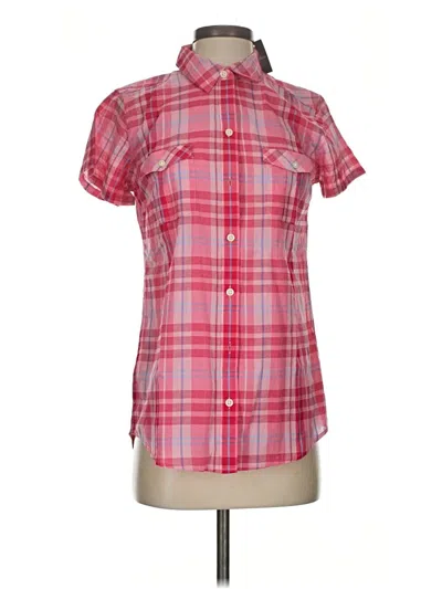 Pre-owned Eddie Bauer Short Sleeve Button Down Shirt In Pink