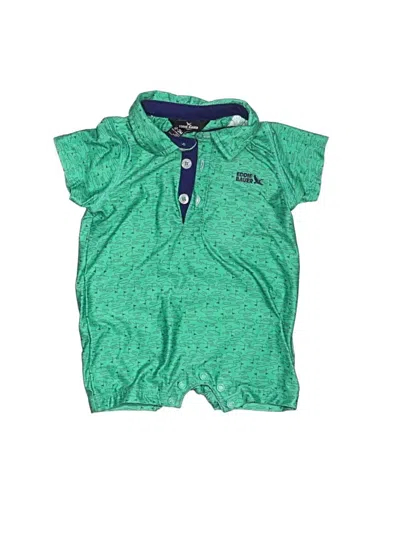Pre-owned Eddie Bauer Babies' Short Sleeve Onesie In Green