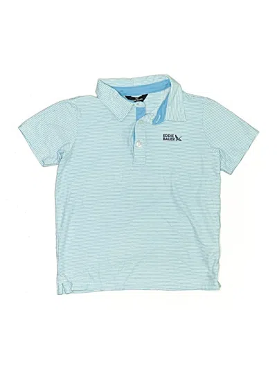 Pre-owned Eddie Bauer Kids' Short Sleeve Polo In Blue