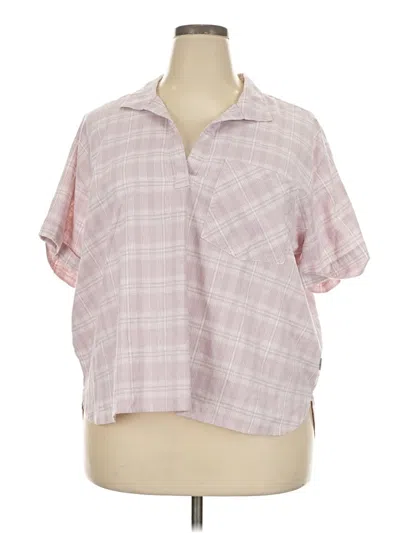 Pre-owned Eddie Bauer Short Sleeve Polo Shirt In Pink